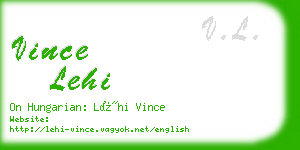 vince lehi business card